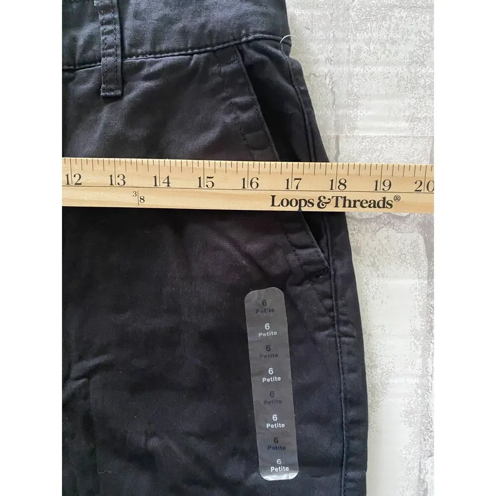 NWT Gap Womens Black  High Rise Casual Bermuda Shorts Sz 6P